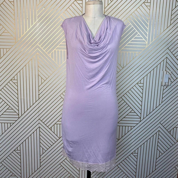 La Perla Malizia Lavender Cowl‎ Neck Jersey Dress - Picture 1 of 12